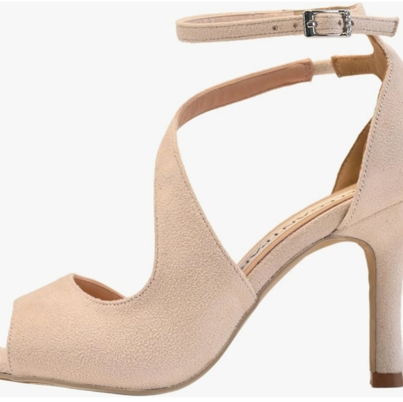 NWT Elegantpark Women's Peep Toe High Heels Size 7 - Picture 3 of 15